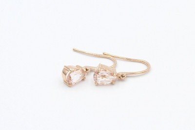 rose gold and morganite earrings
