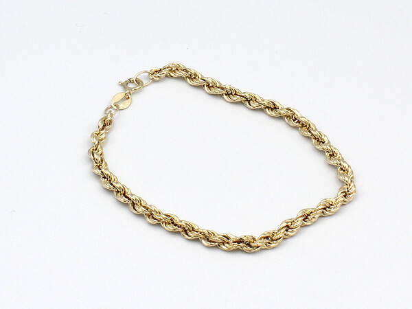a gold rope bracelet