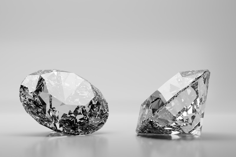 two brilliant cut diamonds loose