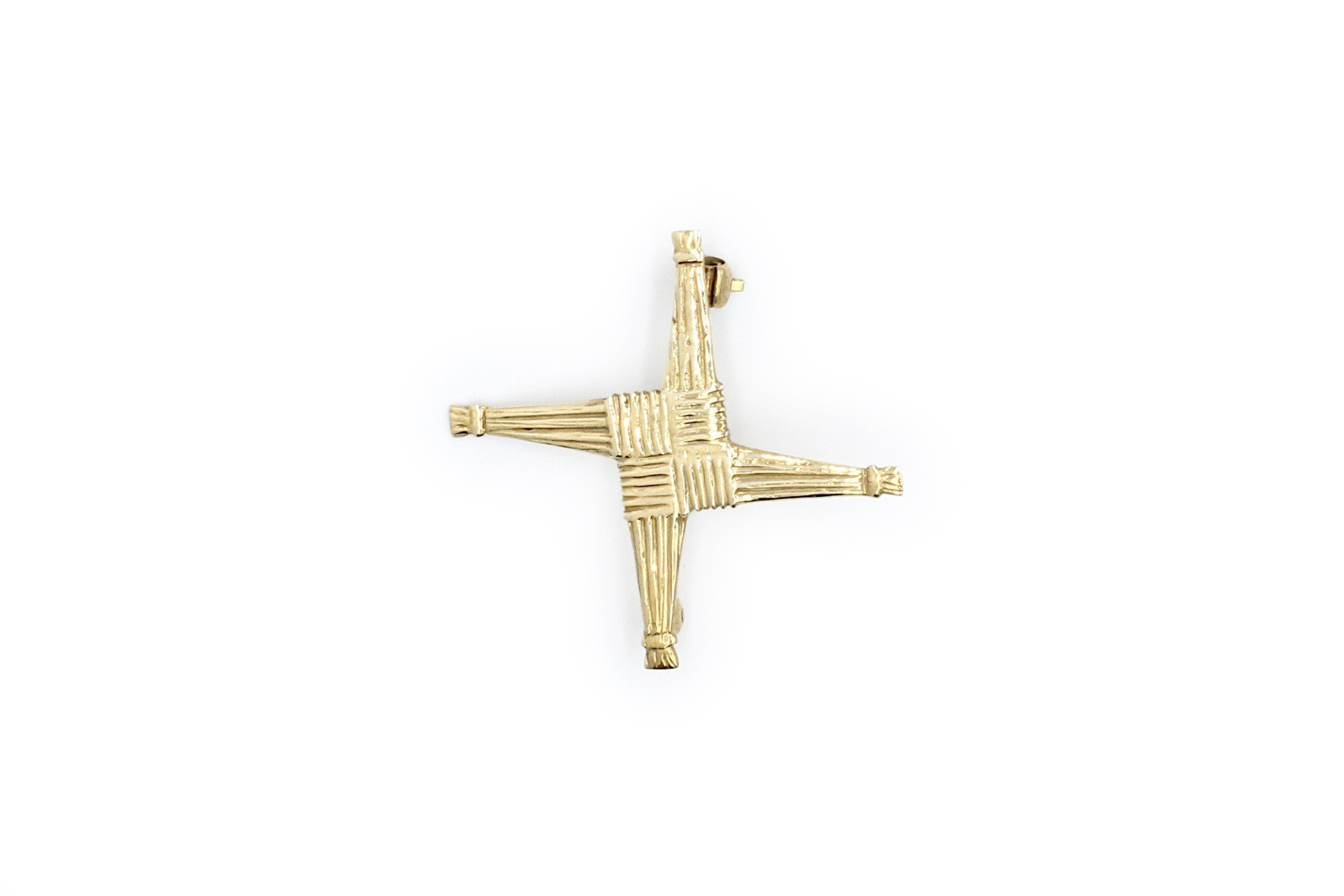 gold bridgets cross brooch