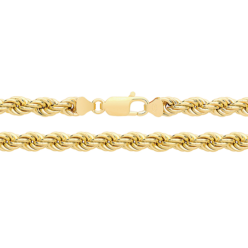yellow gold rope chain necklace