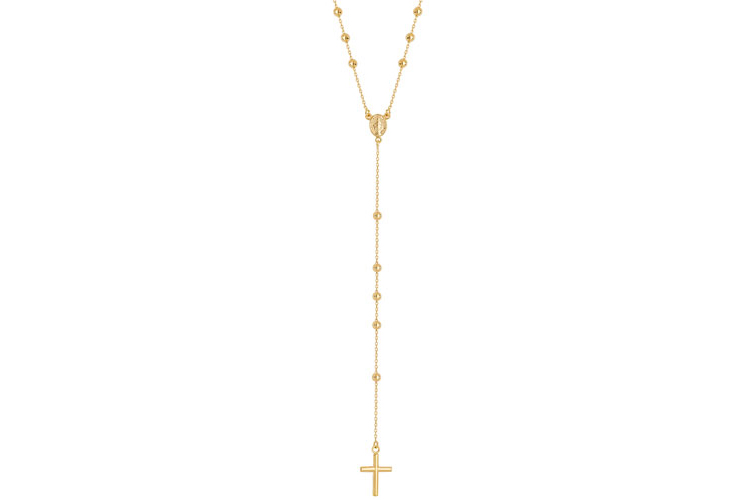 yellow gold rosary necklet