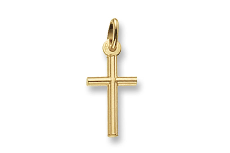 yellow gold cross pendant