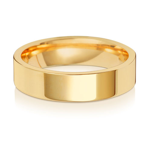yellow gold flat ring