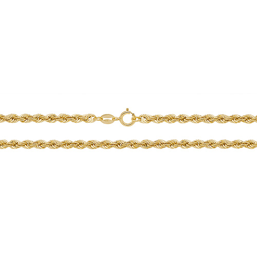 yellow gold rope chain necklace