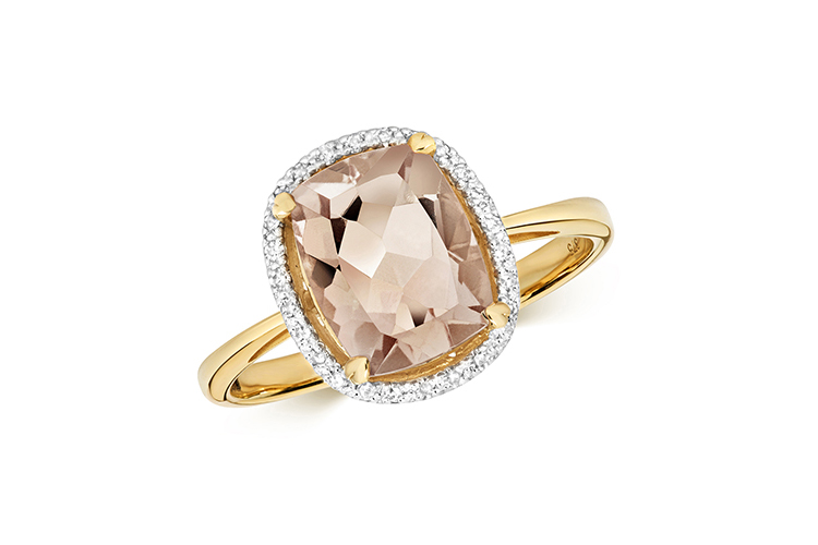 Morganite Rings Codt Diamond and Morganite Ring (Code:RD445m) (Code: )