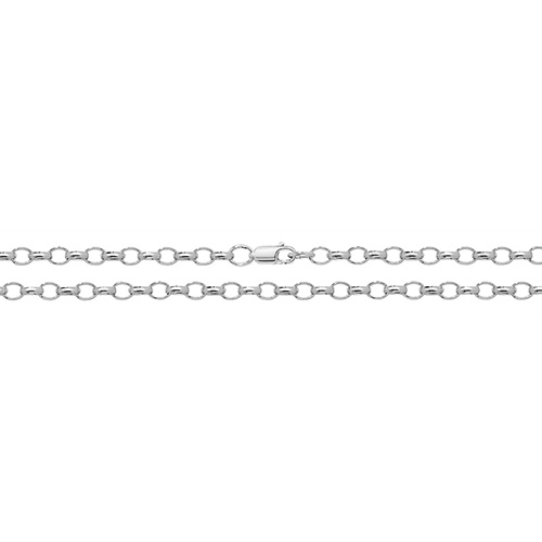 silver oval belcher chain
