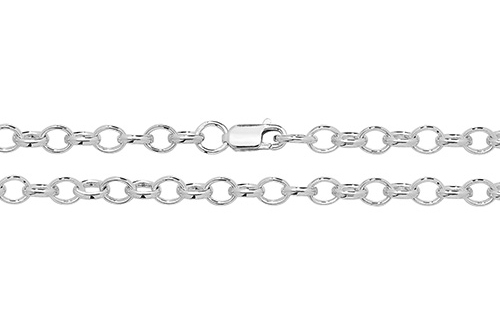 silver oval belcher chain