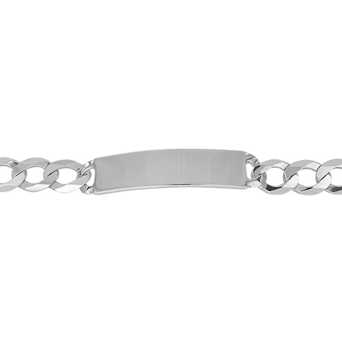 silver mens id bracelet
