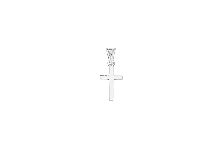 plain cross pendant made of silver