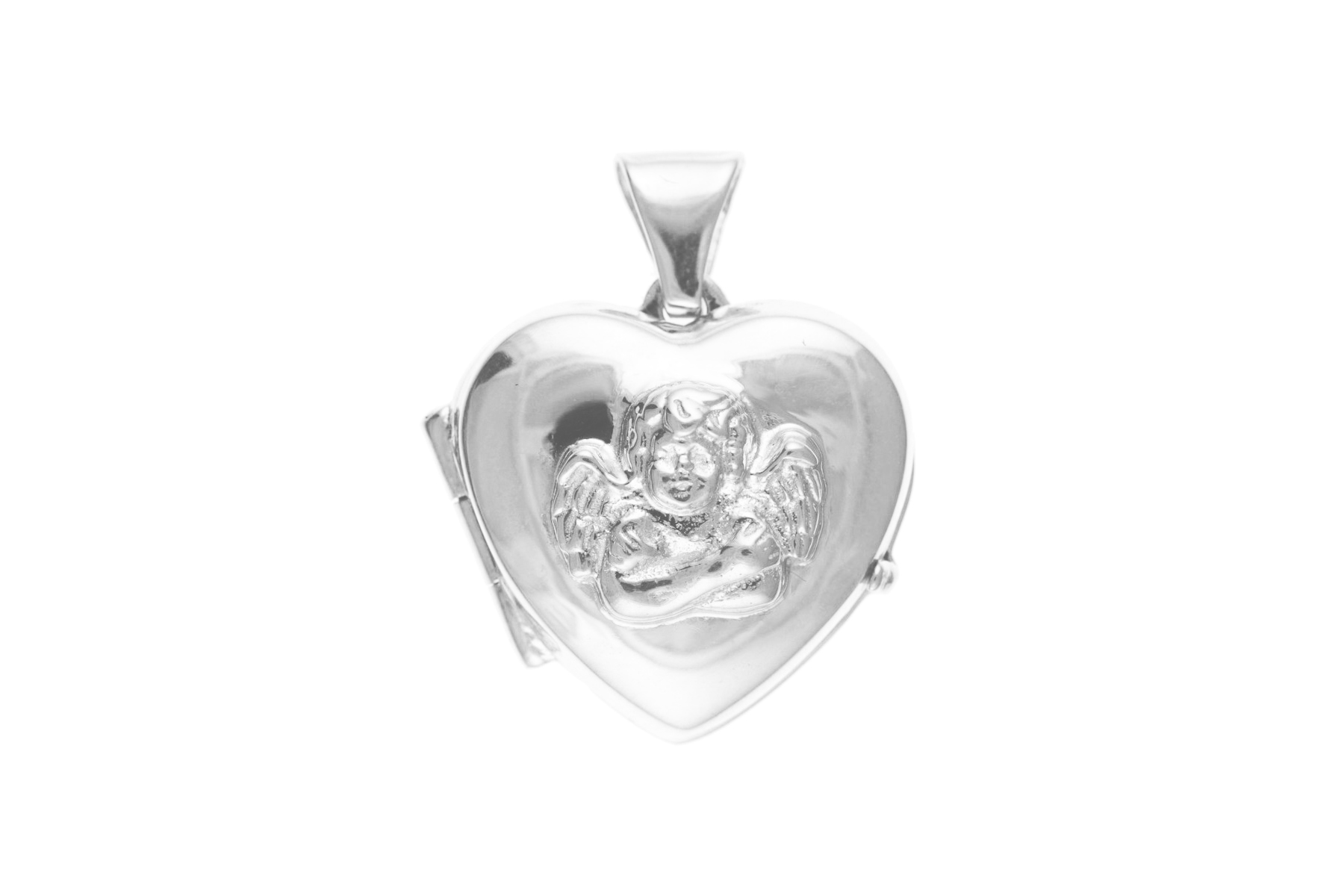 engraved silver heart locket