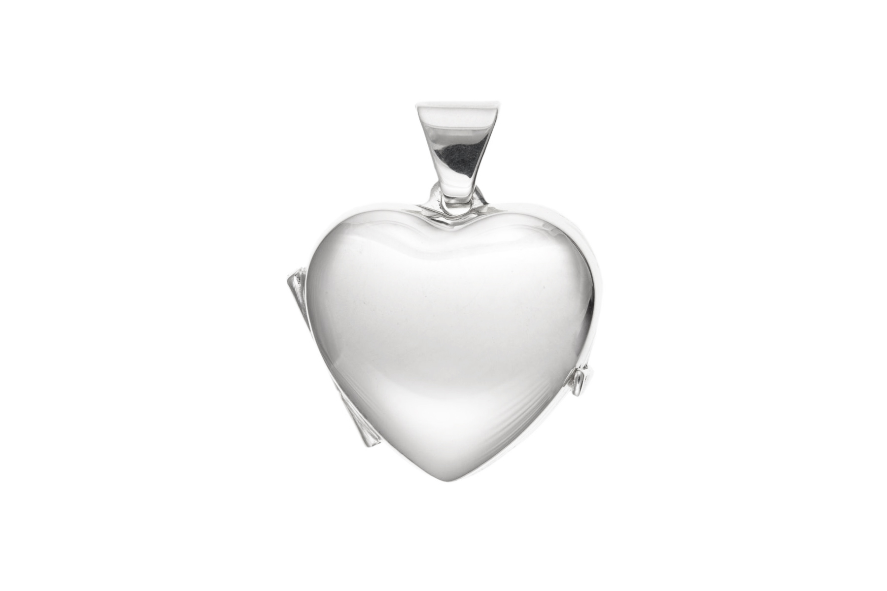 plain silver heart locket