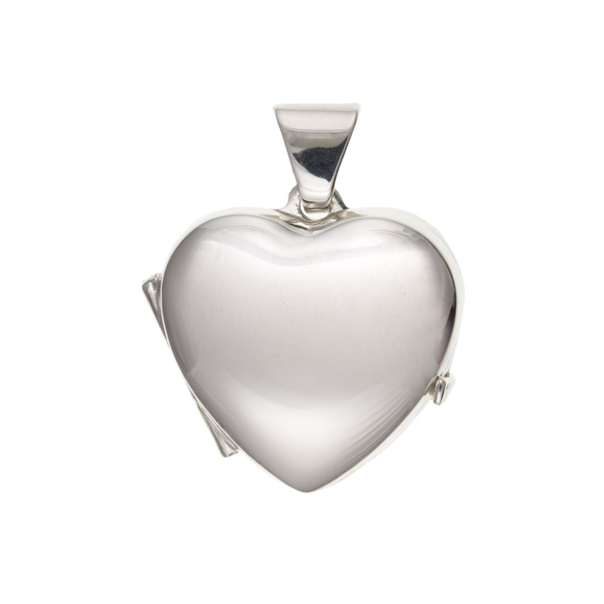plain silver heart locket