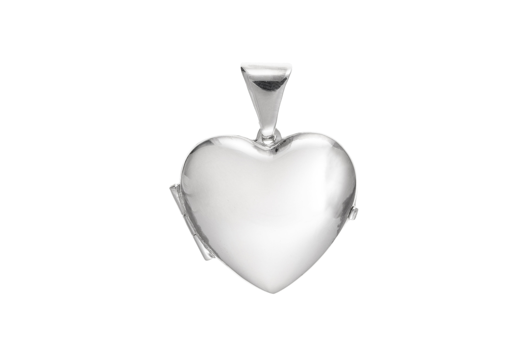 plain silver heart locket
