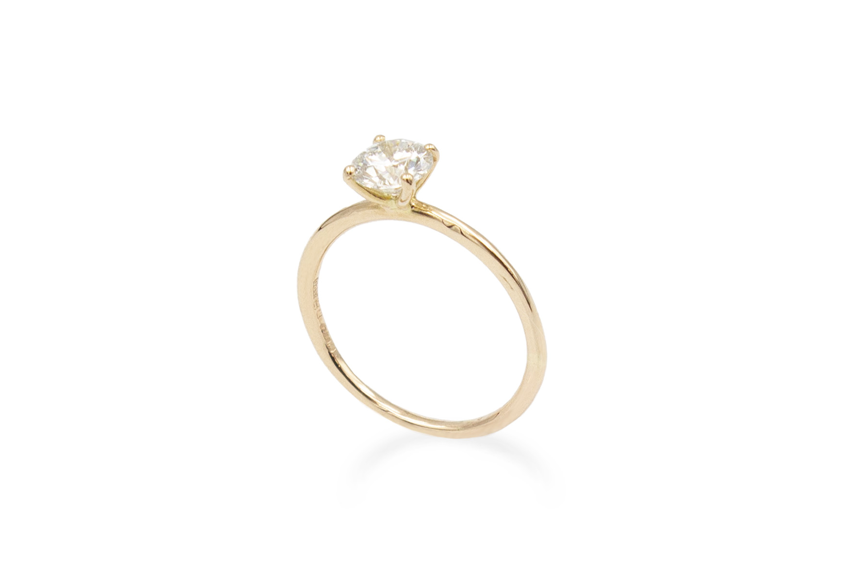 Lab grown diamond solitaire ring