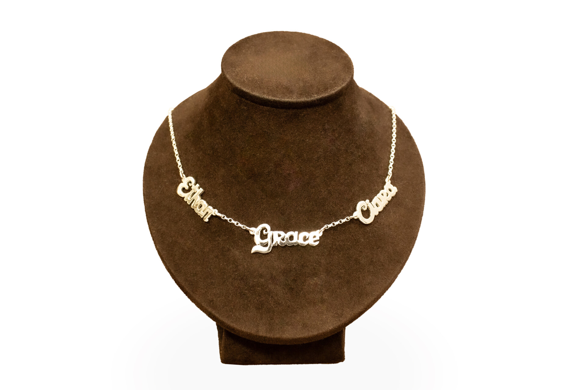 Triple name pendant silver Coleen Rooney multi name nacklace