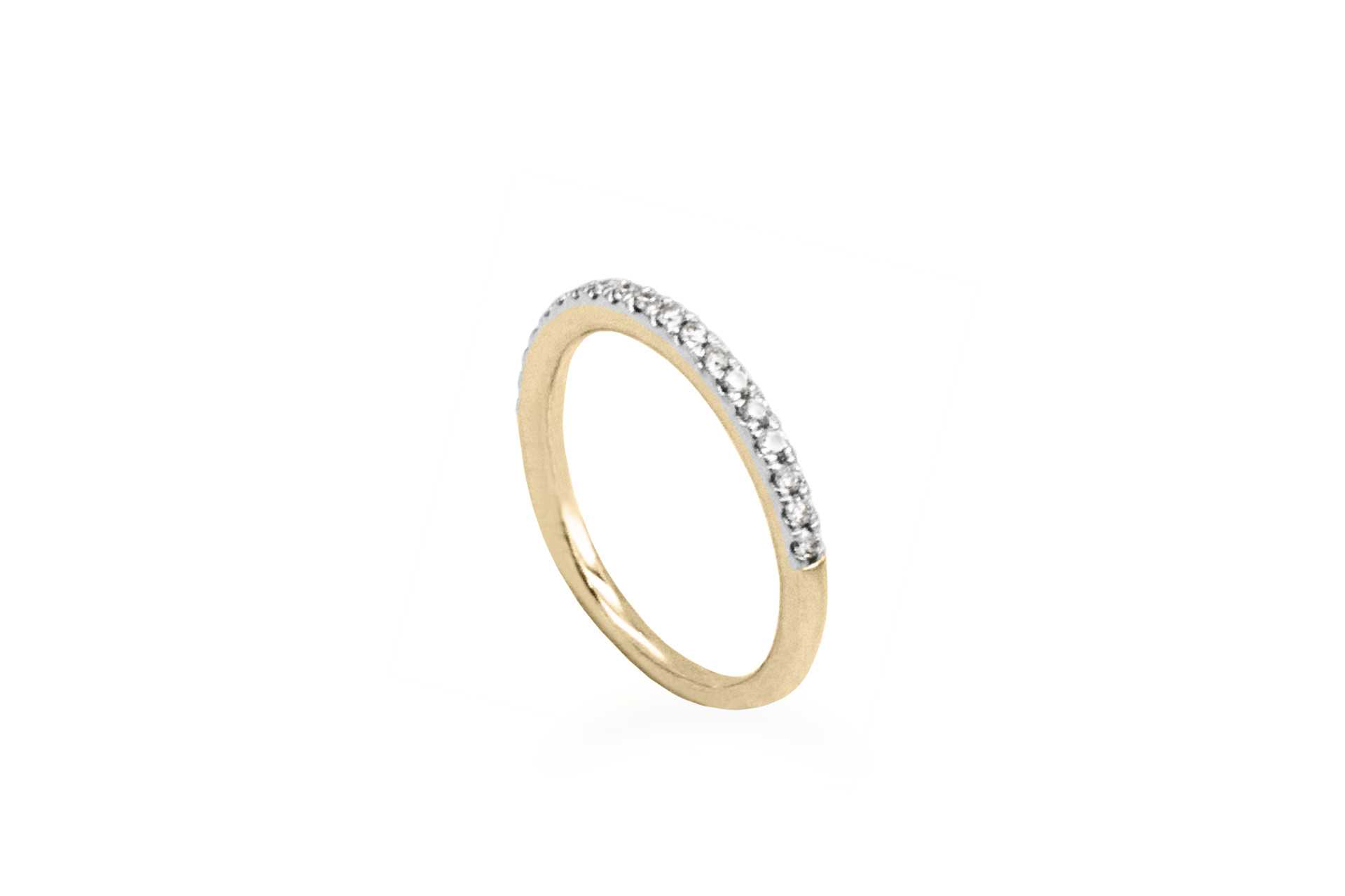 yellow gold natural genuine diamond wedding ring