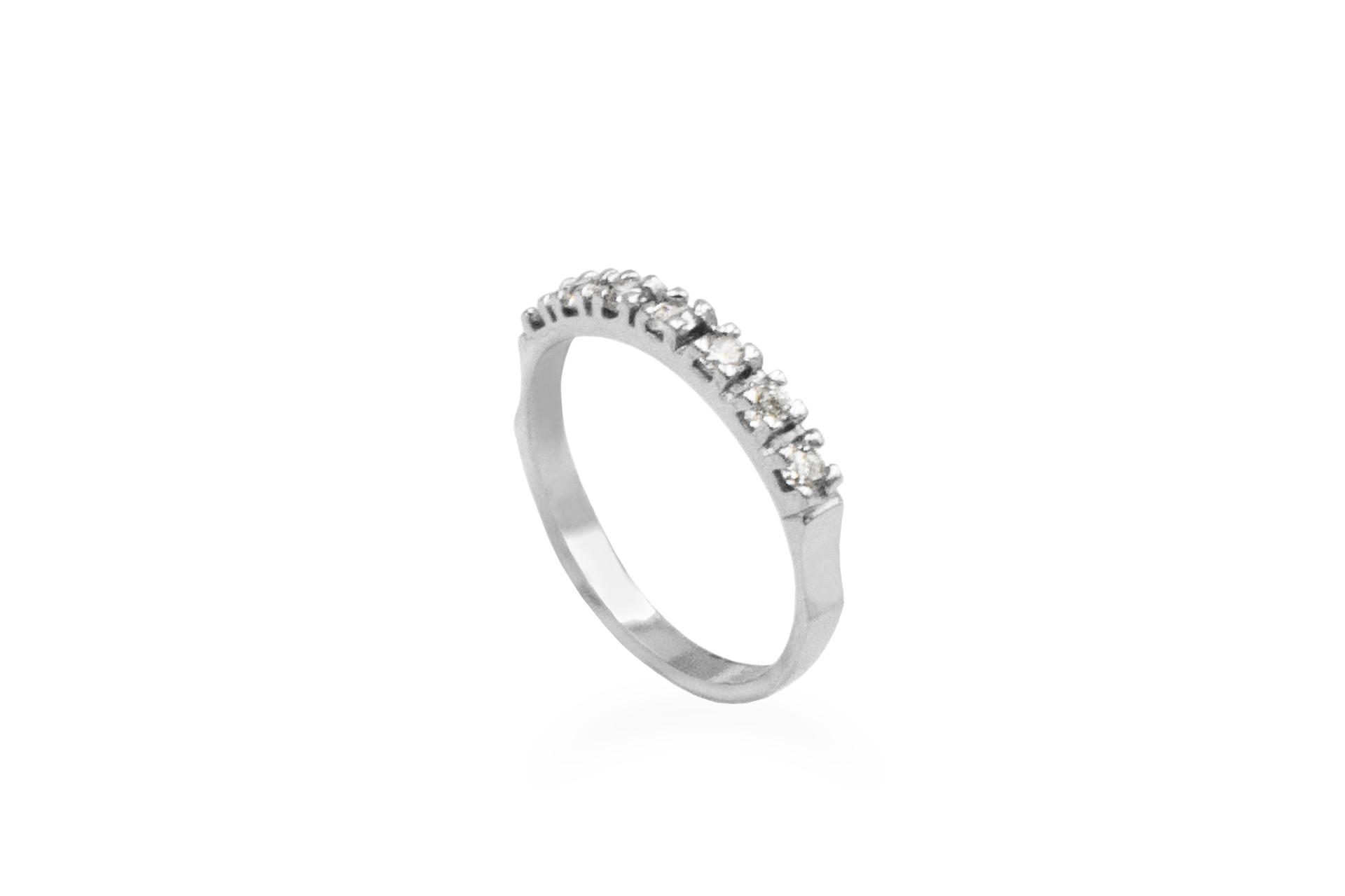 white gold natural genuine diamond wedding ring