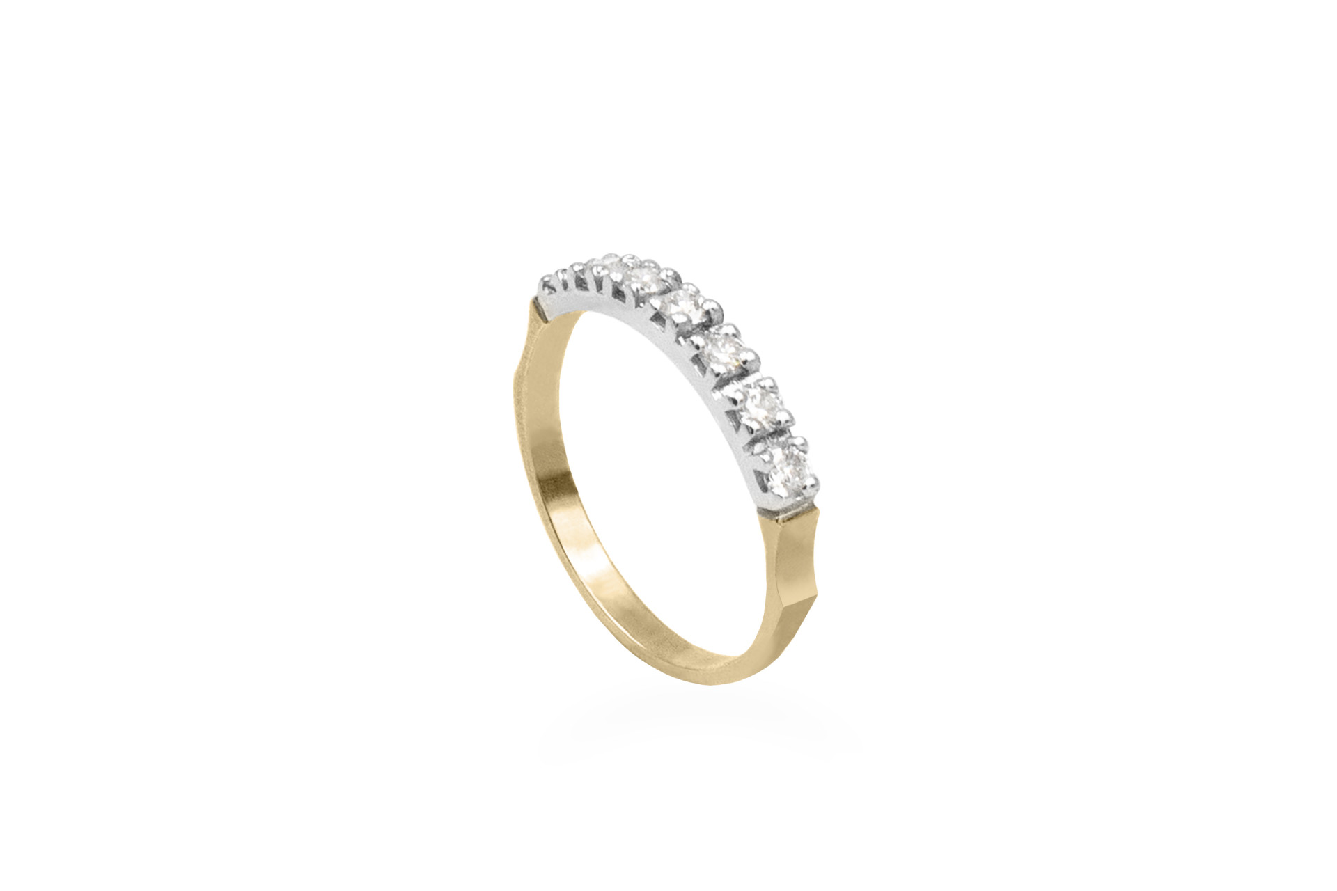 yellow gold natural genuine diamond wedding ring