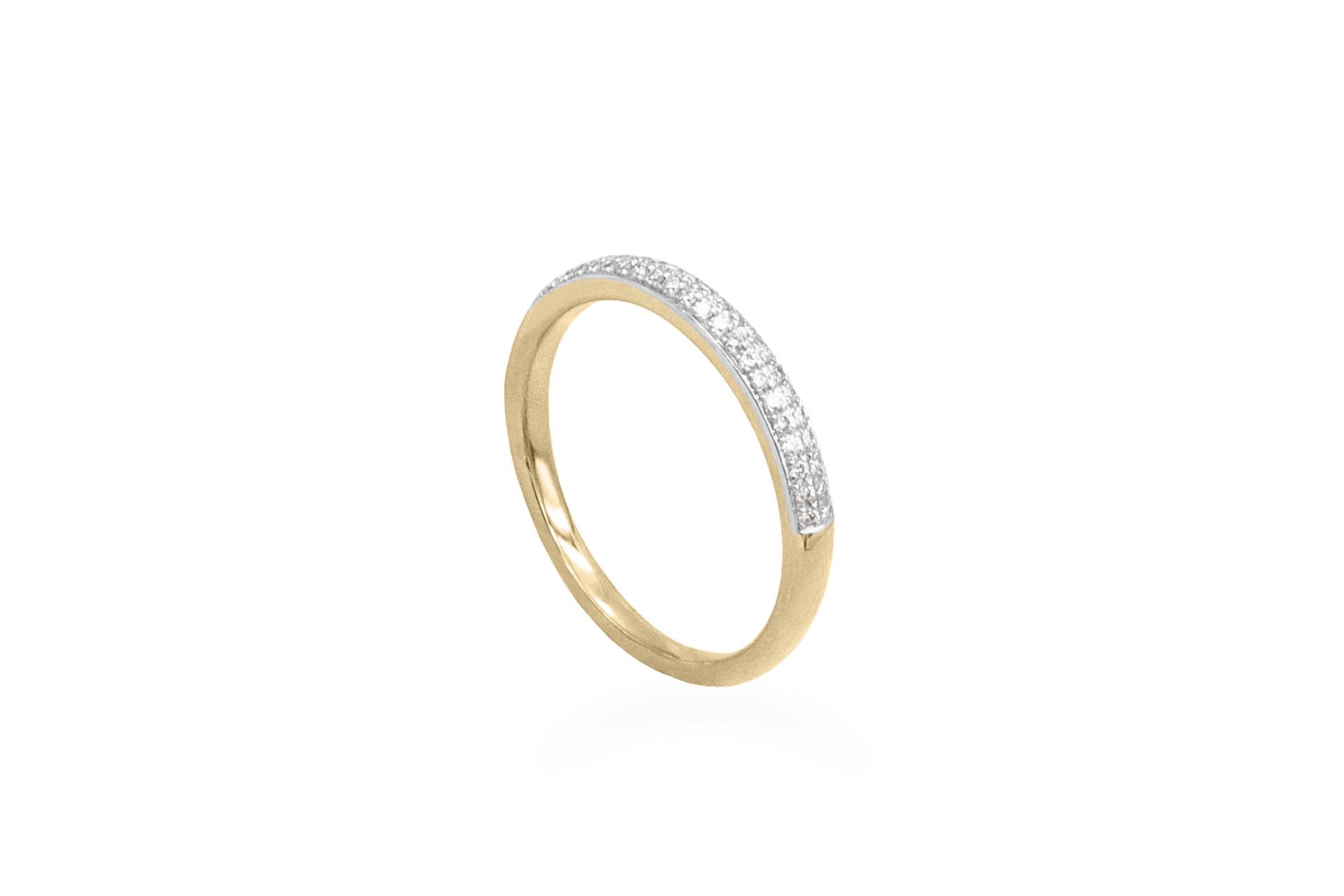 yellow gold natural genuine diamond wedding ring