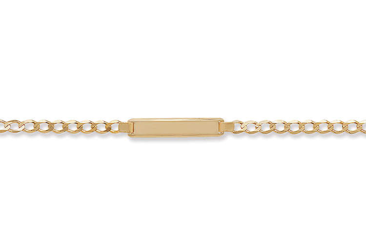 9k yellow gold baby id chain bracelet