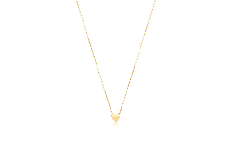 Yellow gold heart necklace