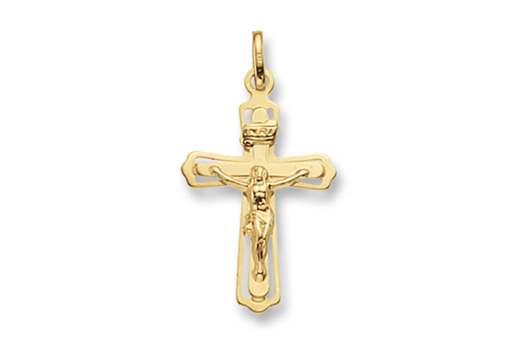 9k Yellow Gold Crucifix Pendant