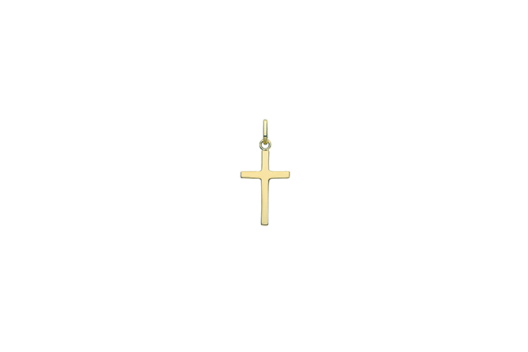 9k yellow gold cross pendant