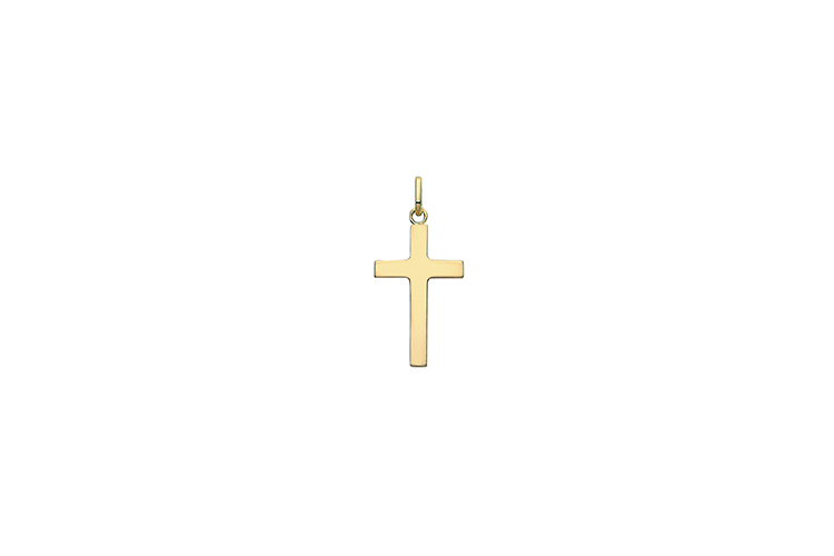 9k yellow gold cross pendant
