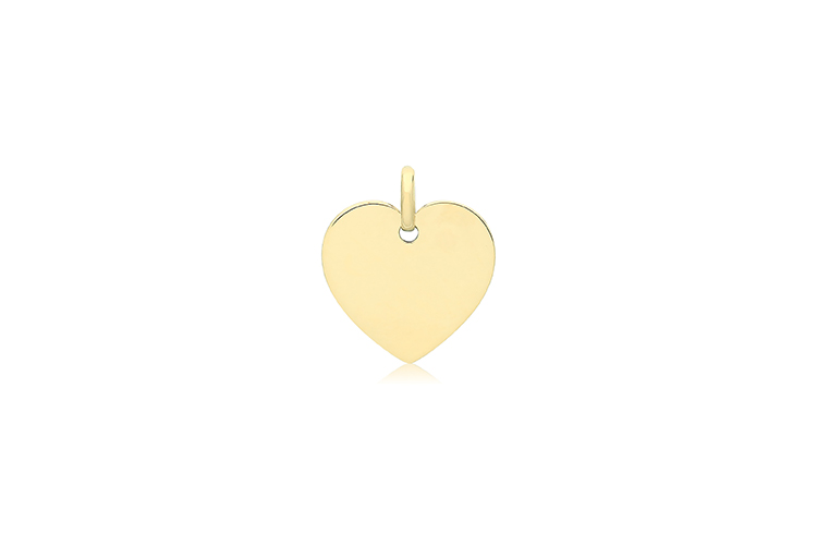 heart pendant made ok 9k yellow gold